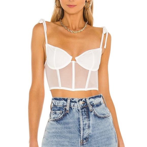REVOLVE Tops - Kat the Label Bustier Crop Top
